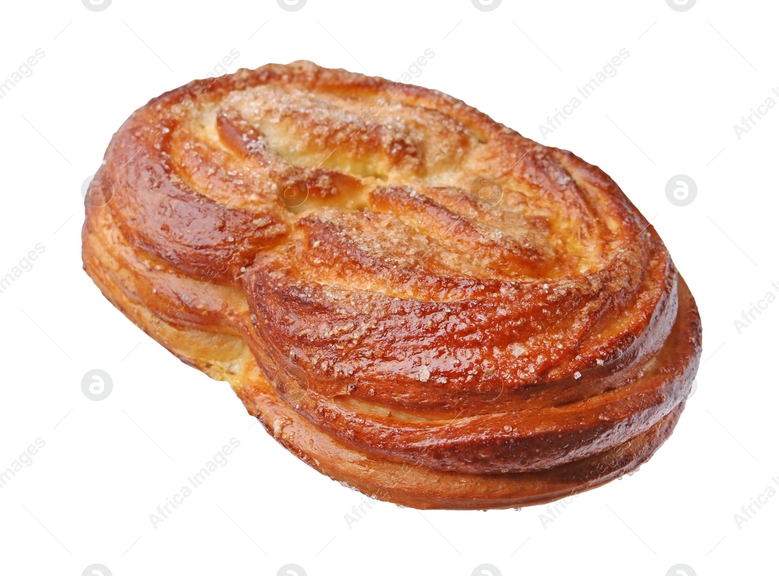 Photo of Freshly baked sweet pastry isolated on white