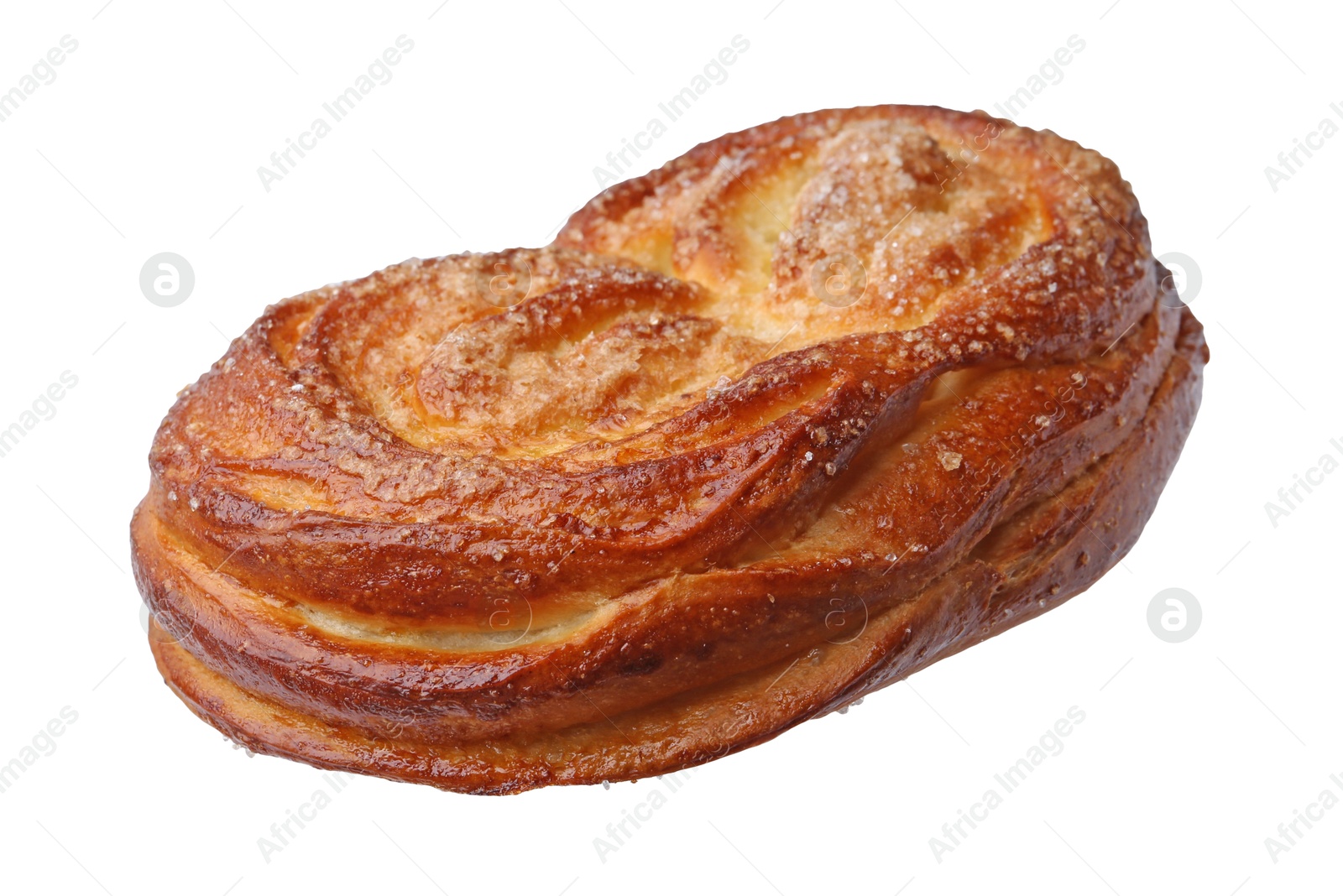 Photo of Freshly baked sweet pastry isolated on white