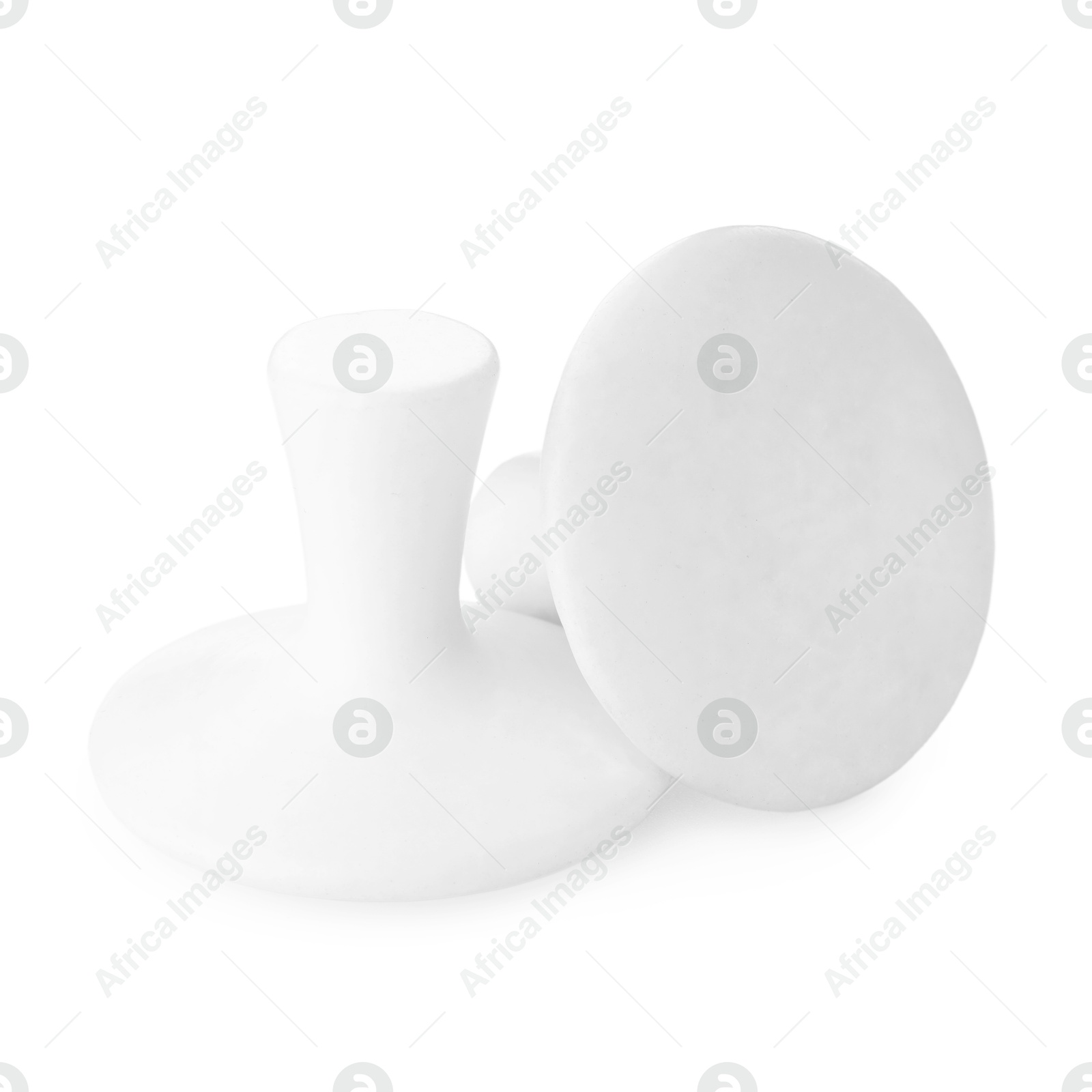 Photo of Massage stones isolated on white. Spa treatment