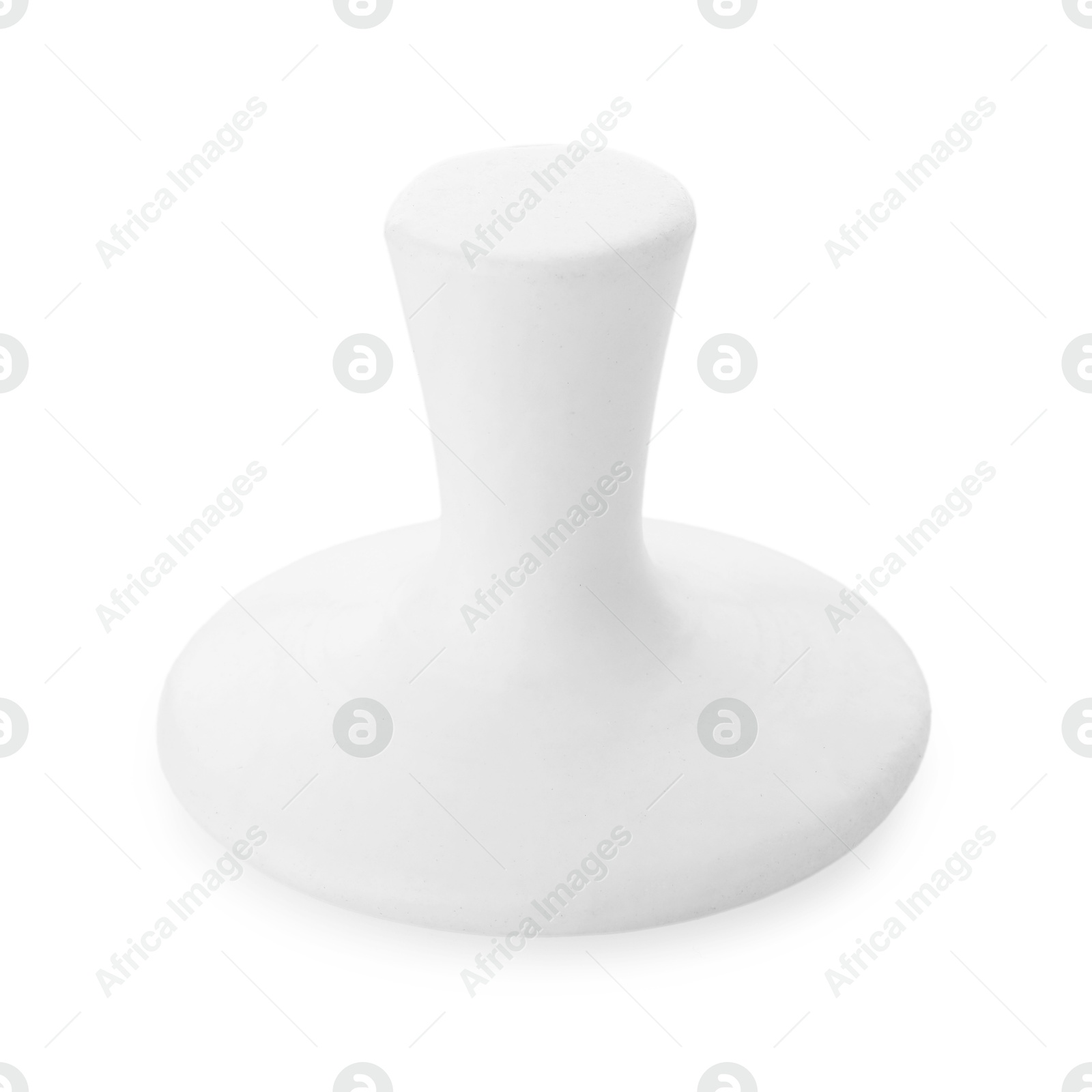 Photo of One massage stone isolated on white. Spa treatment