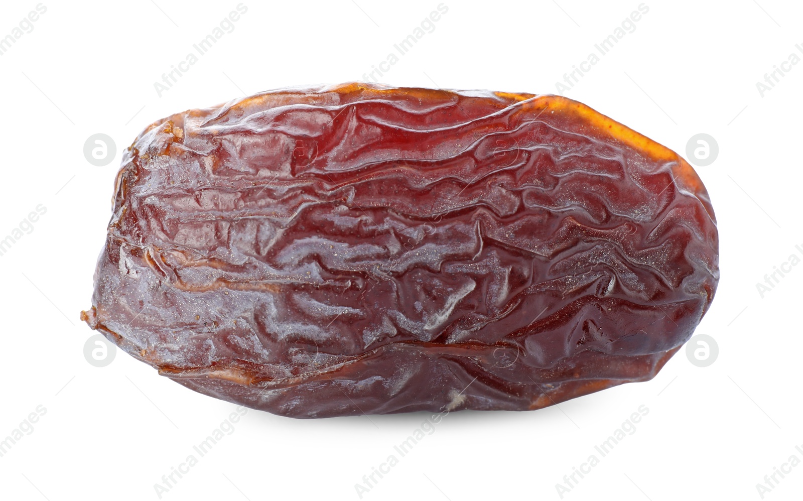 Photo of One tasty dried date isolated on white