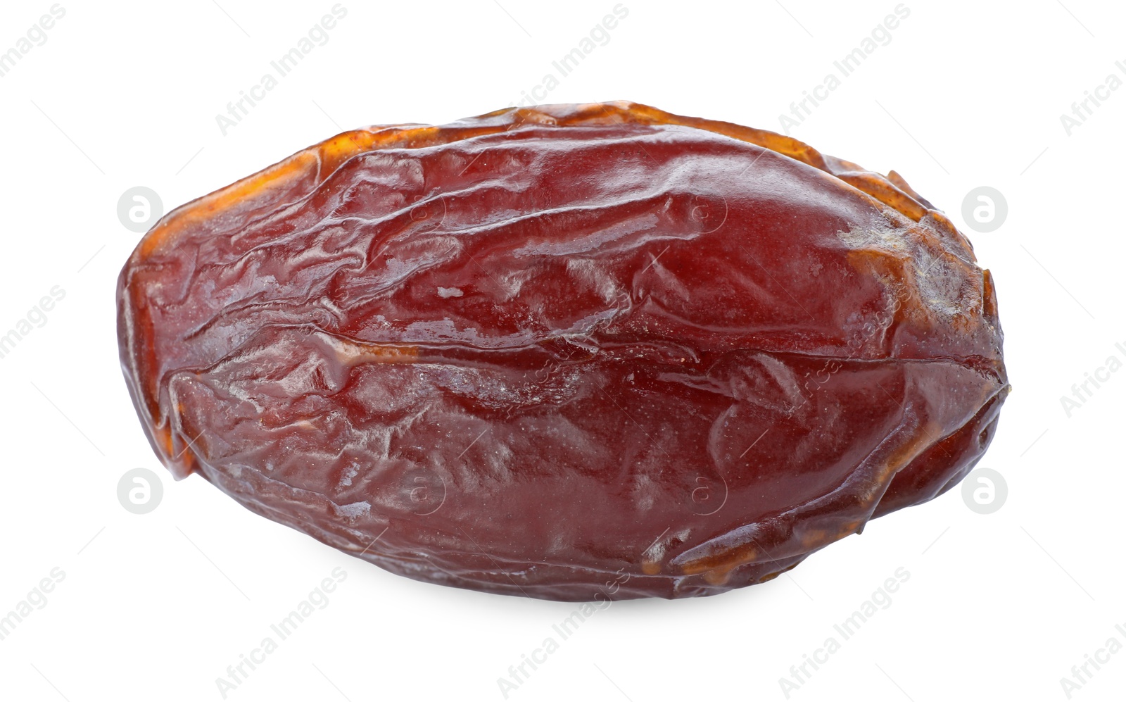 Photo of One tasty dried date isolated on white