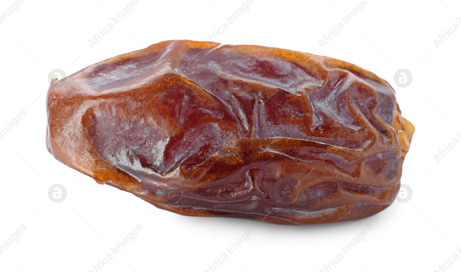 Photo of One tasty dried date isolated on white