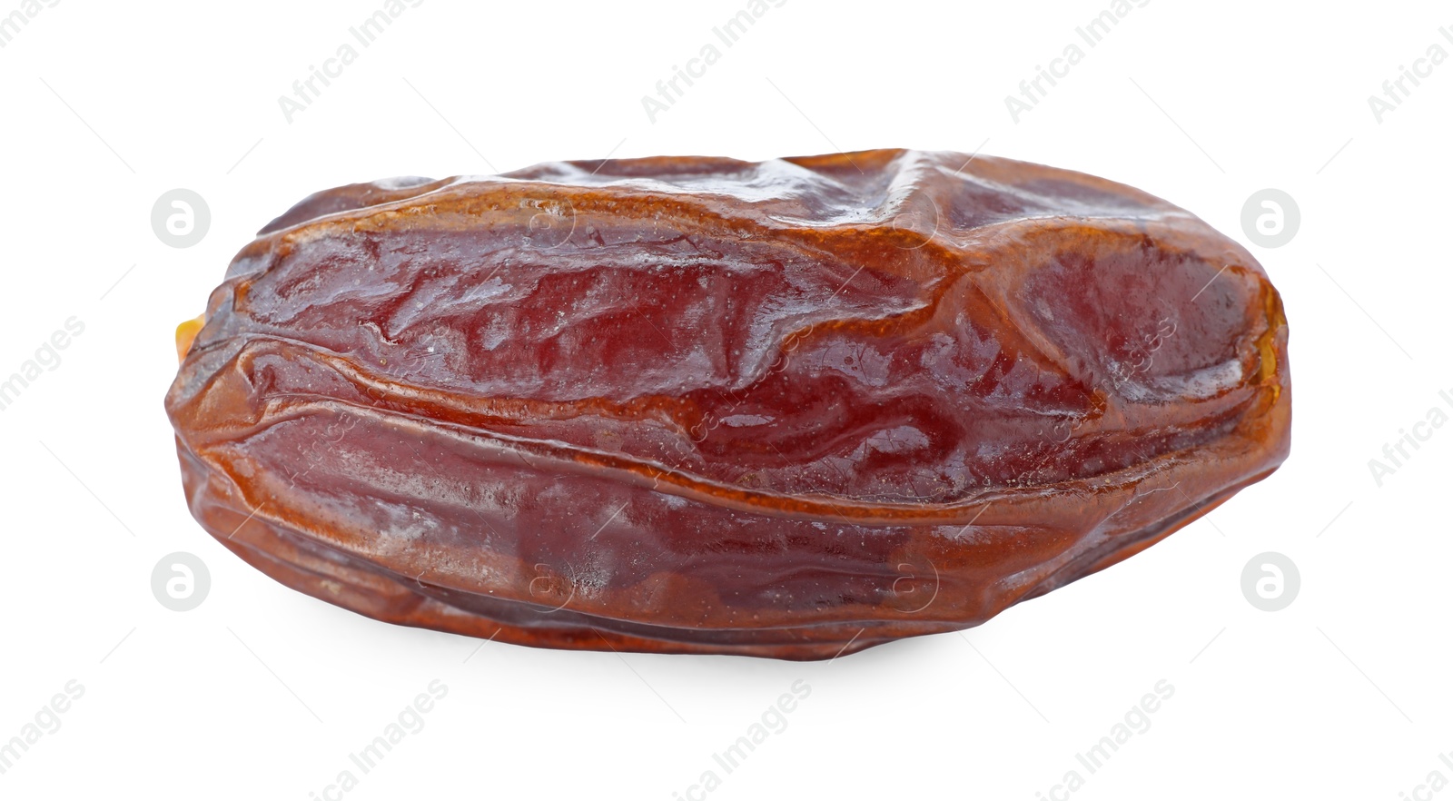 Photo of One tasty dried date isolated on white