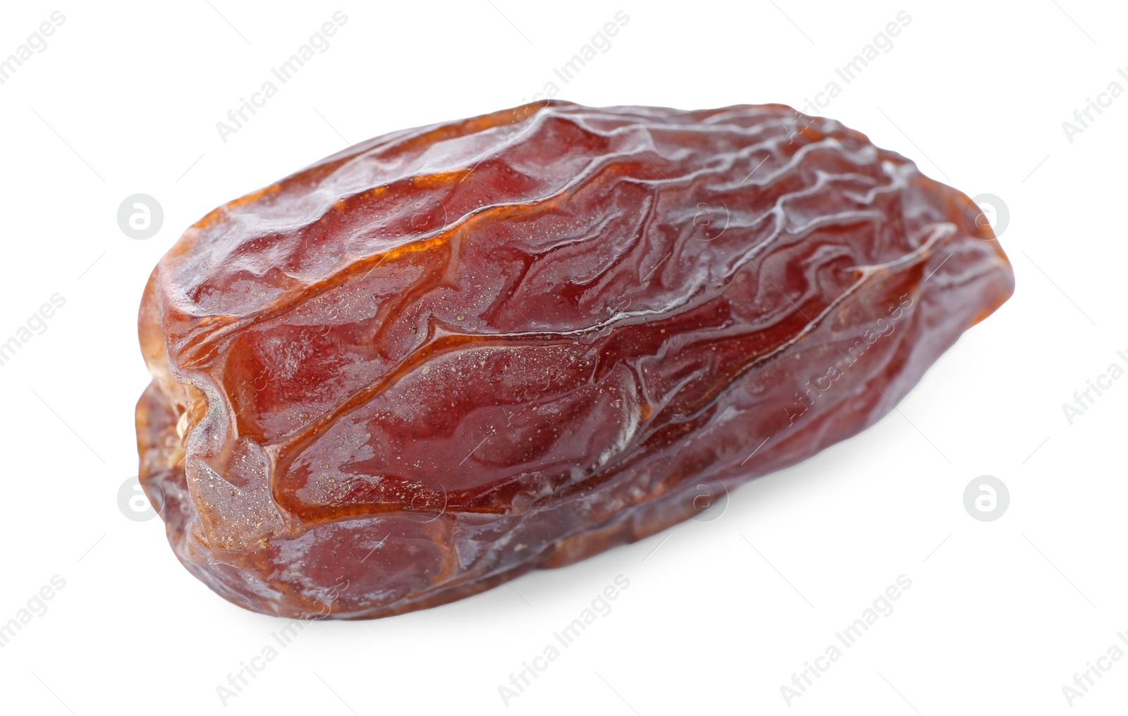 Photo of One tasty dried date isolated on white