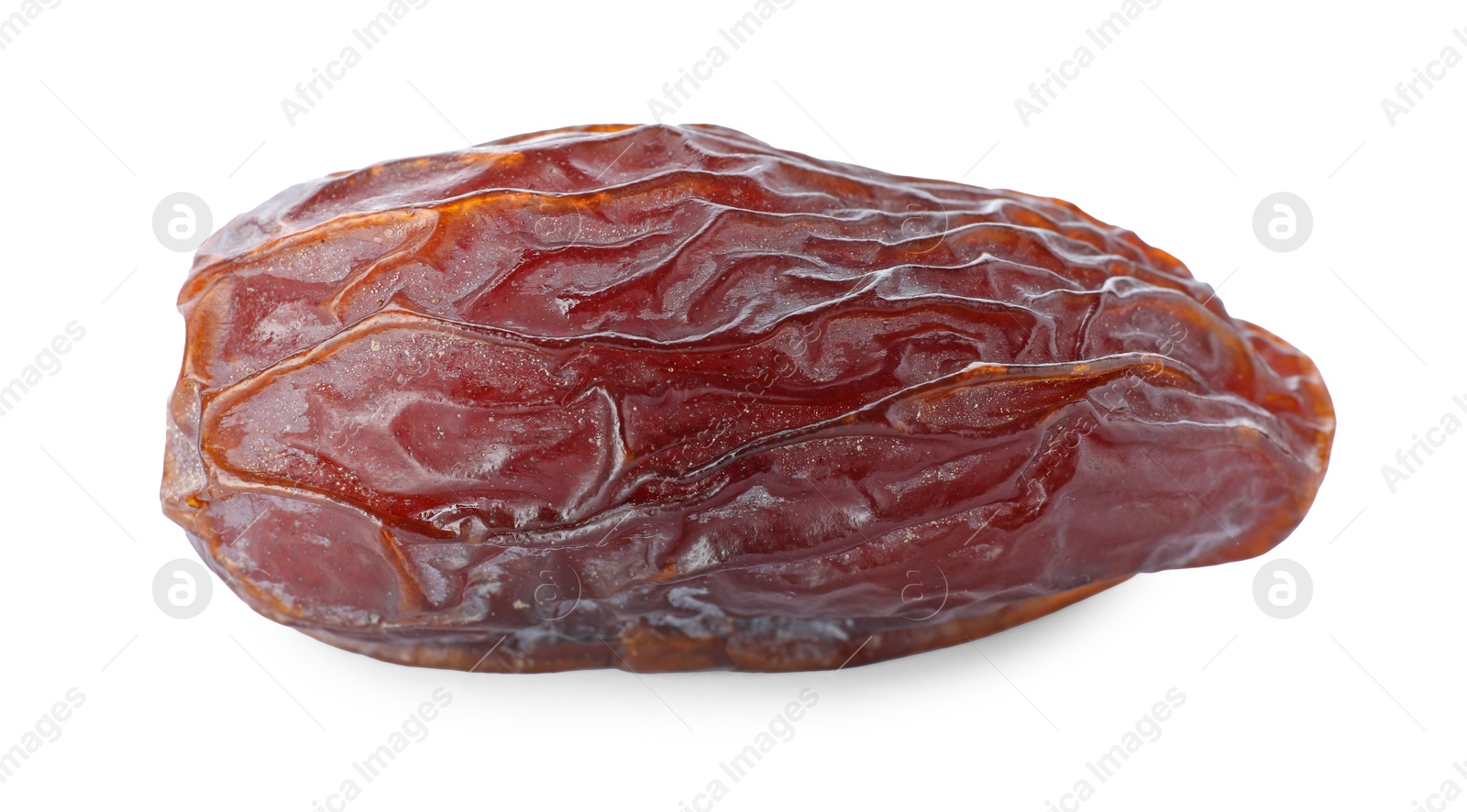 Photo of One tasty dried date isolated on white