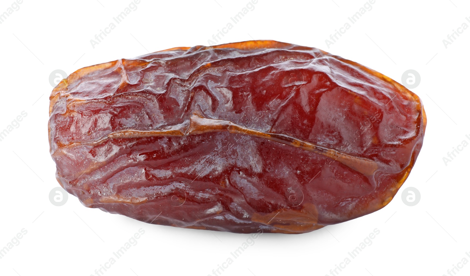 Photo of One tasty dried date isolated on white