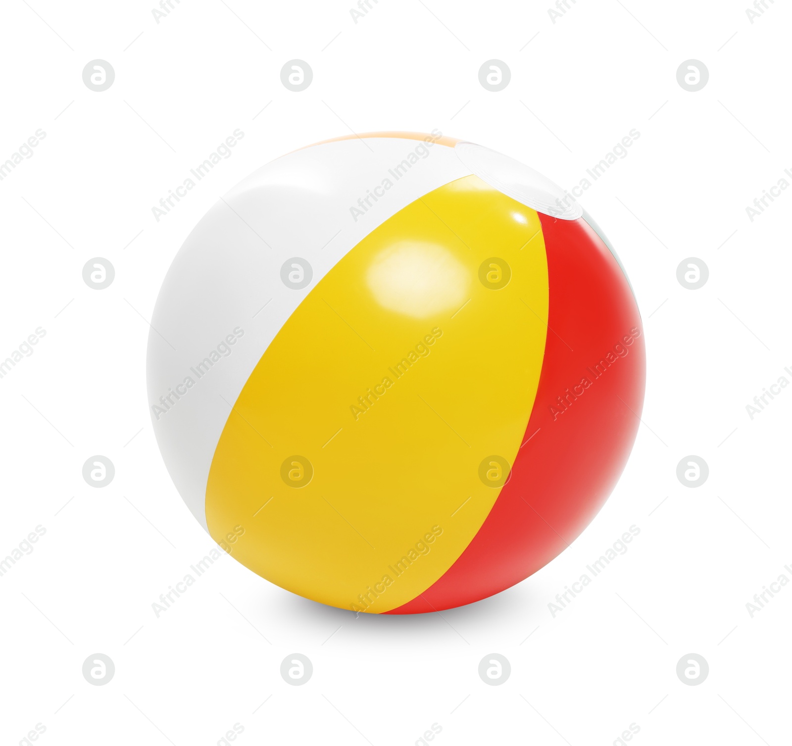 One bright inflatable ball isolated on white Photo of One bright inflatable ball isolated on white