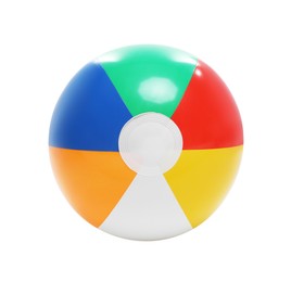 Photo of One bright inflatable ball isolated on white
