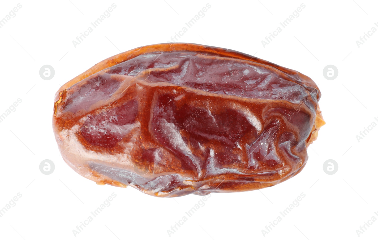 Photo of One tasty dried date isolated on white