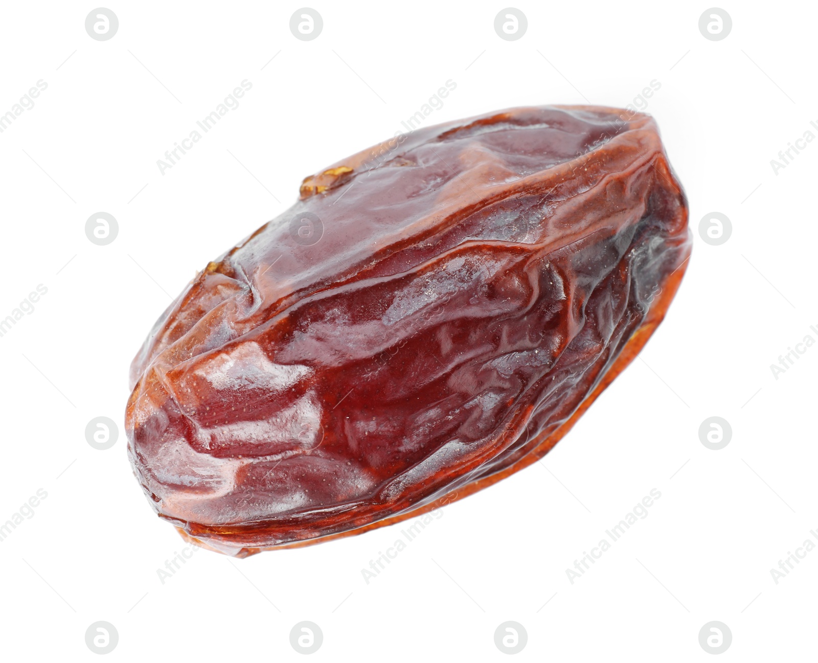 Photo of One tasty dried date isolated on white