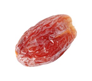 Photo of One tasty dried date isolated on white