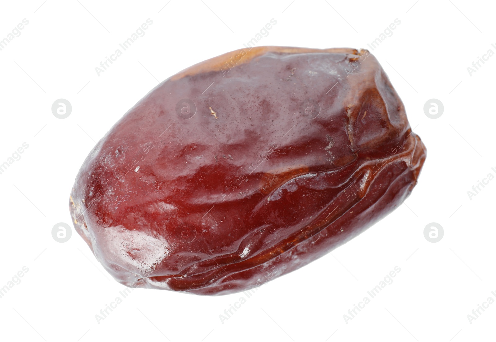 Photo of One tasty dried date isolated on white