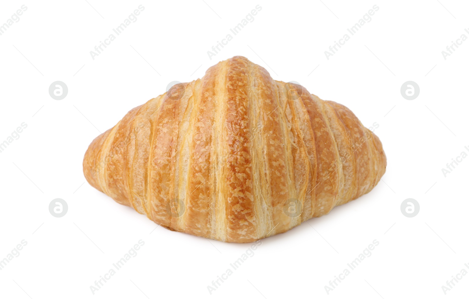 Photo of Freshly baked delicious croissant isolated on white