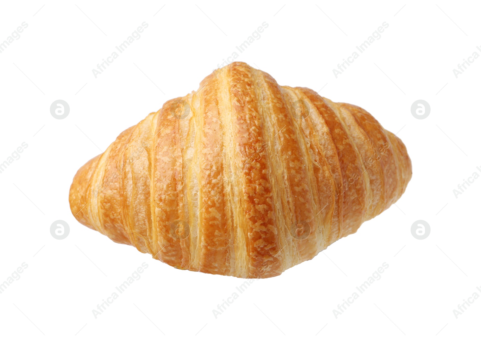 Photo of Freshly baked delicious croissant isolated on white