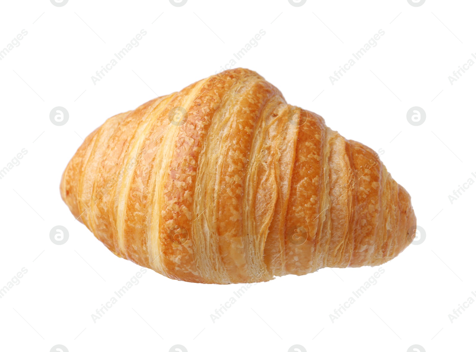 Photo of Freshly baked delicious croissant isolated on white