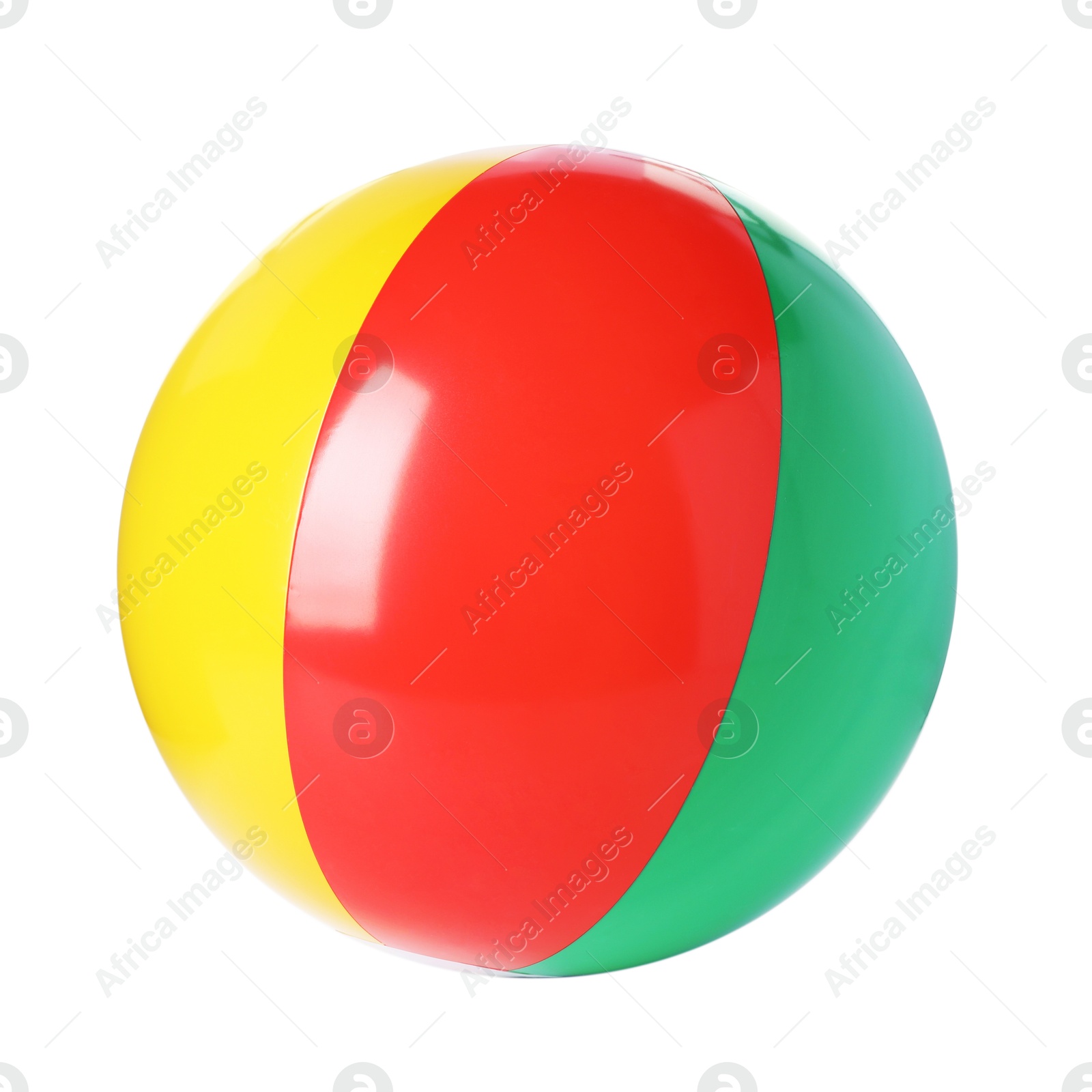 One colorful inflatable ball isolated on white Photo of One colorful inflatable ball isolated on white