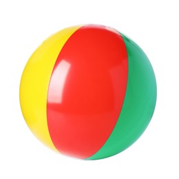 Photo of One colorful inflatable ball isolated on white