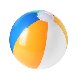 Photo of One colorful inflatable ball isolated on white