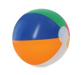 Photo of One bright inflatable ball isolated on white