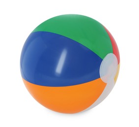 Photo of One bright inflatable ball isolated on white