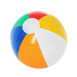 Photo of One bright inflatable ball isolated on white