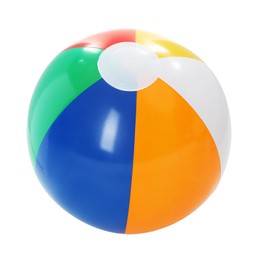 Photo of One bright inflatable ball isolated on white
