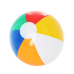 Photo of One bright inflatable ball isolated on white