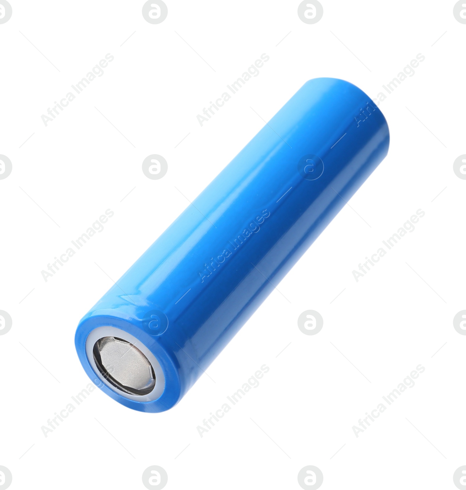 Photo of One AA cell battery isolated on white