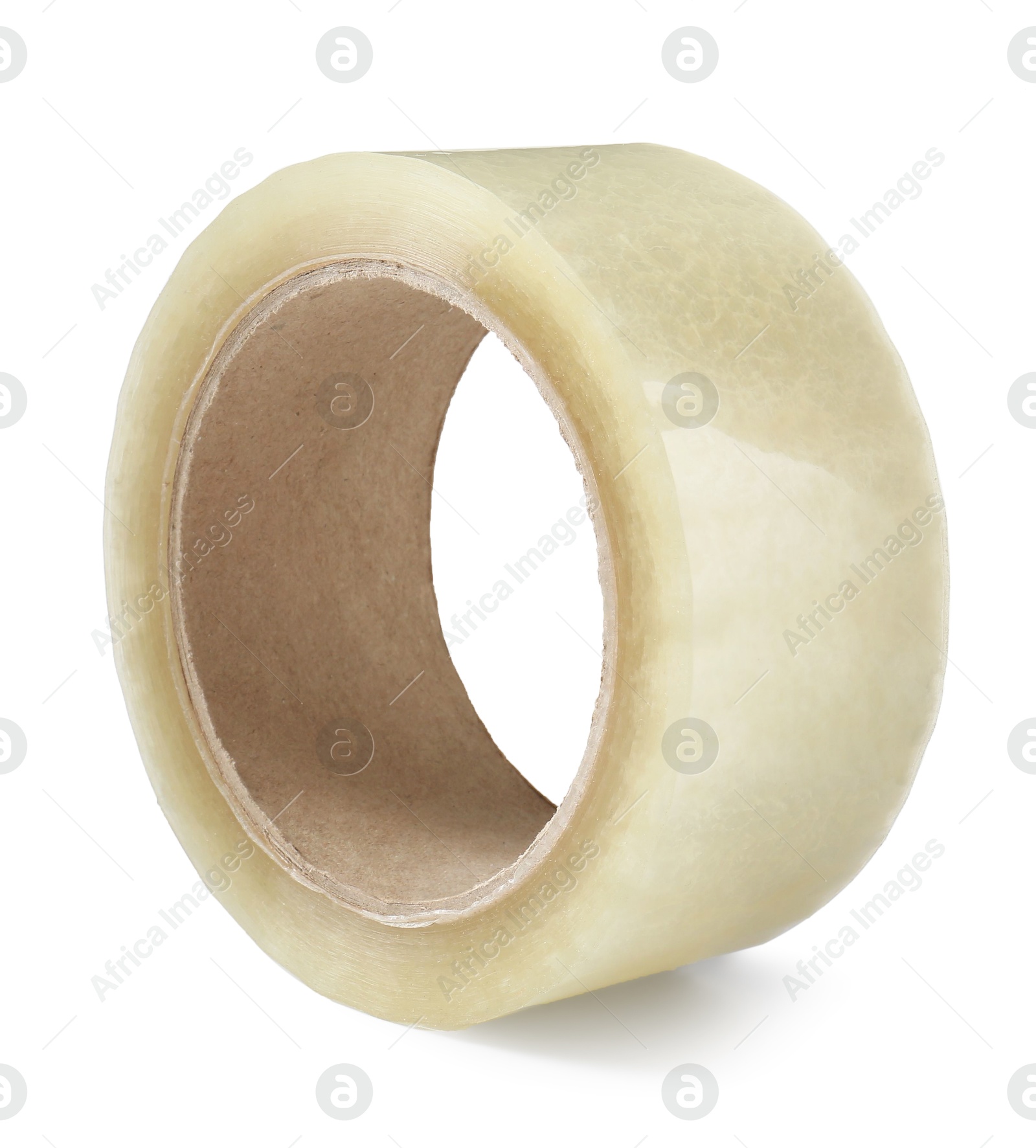 Photo of Roll of adhesive tape isolated on white