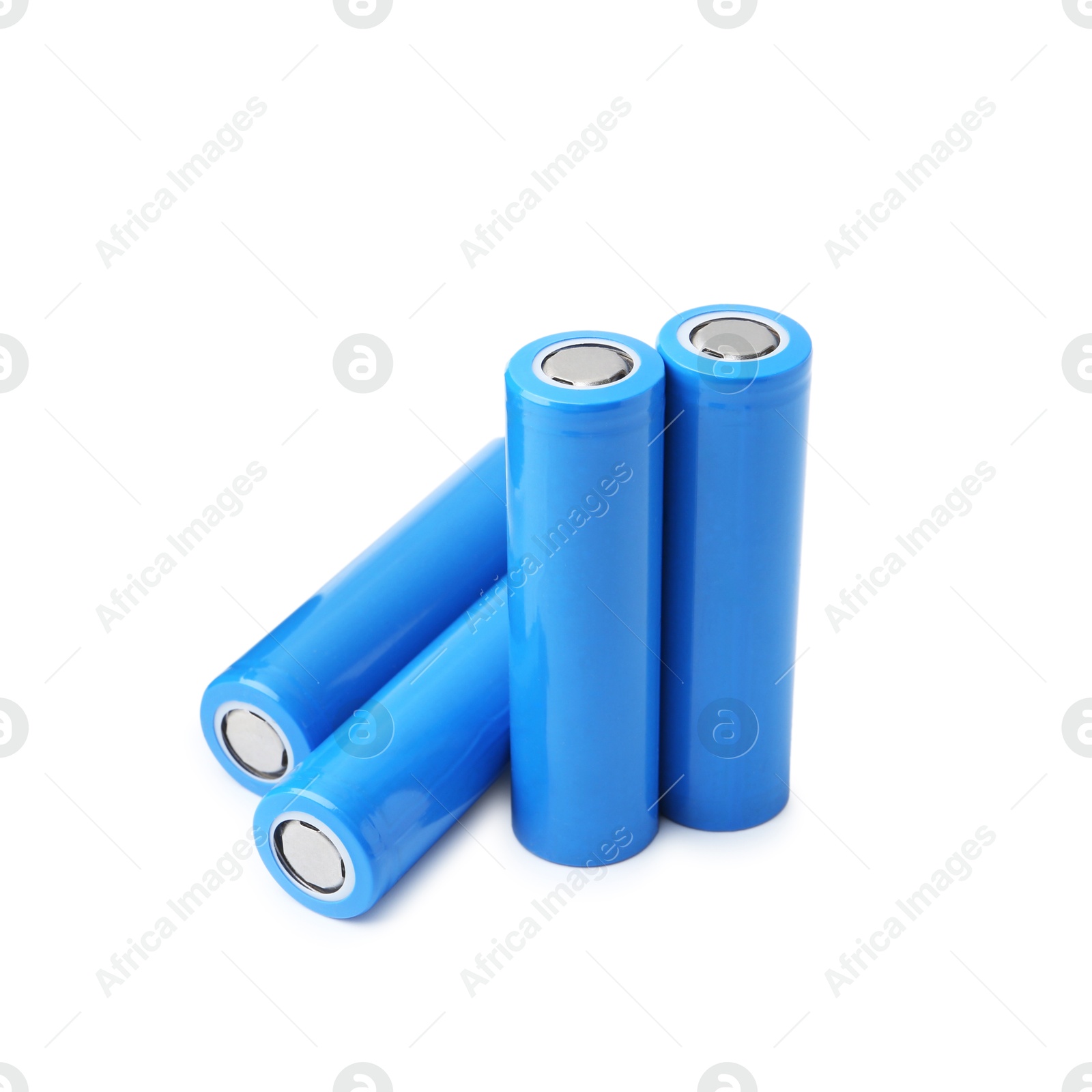 Photo of Many AA cell batteries isolated on white