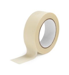 Photo of Roll of masking tape isolated on white