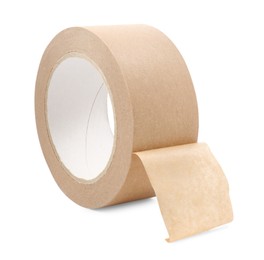 Photo of Roll of masking tape isolated on white