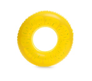 Photo of One bright inflatable ring isolated on white