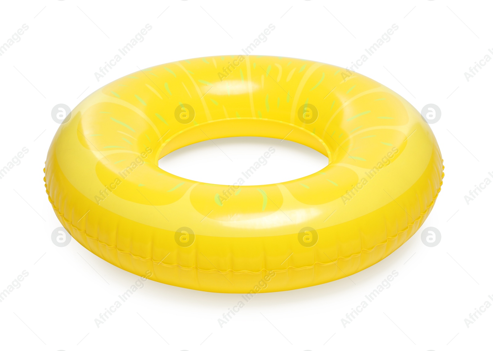 One bright inflatable ring isolated on white Photo of One bright inflatable ring isolated on white