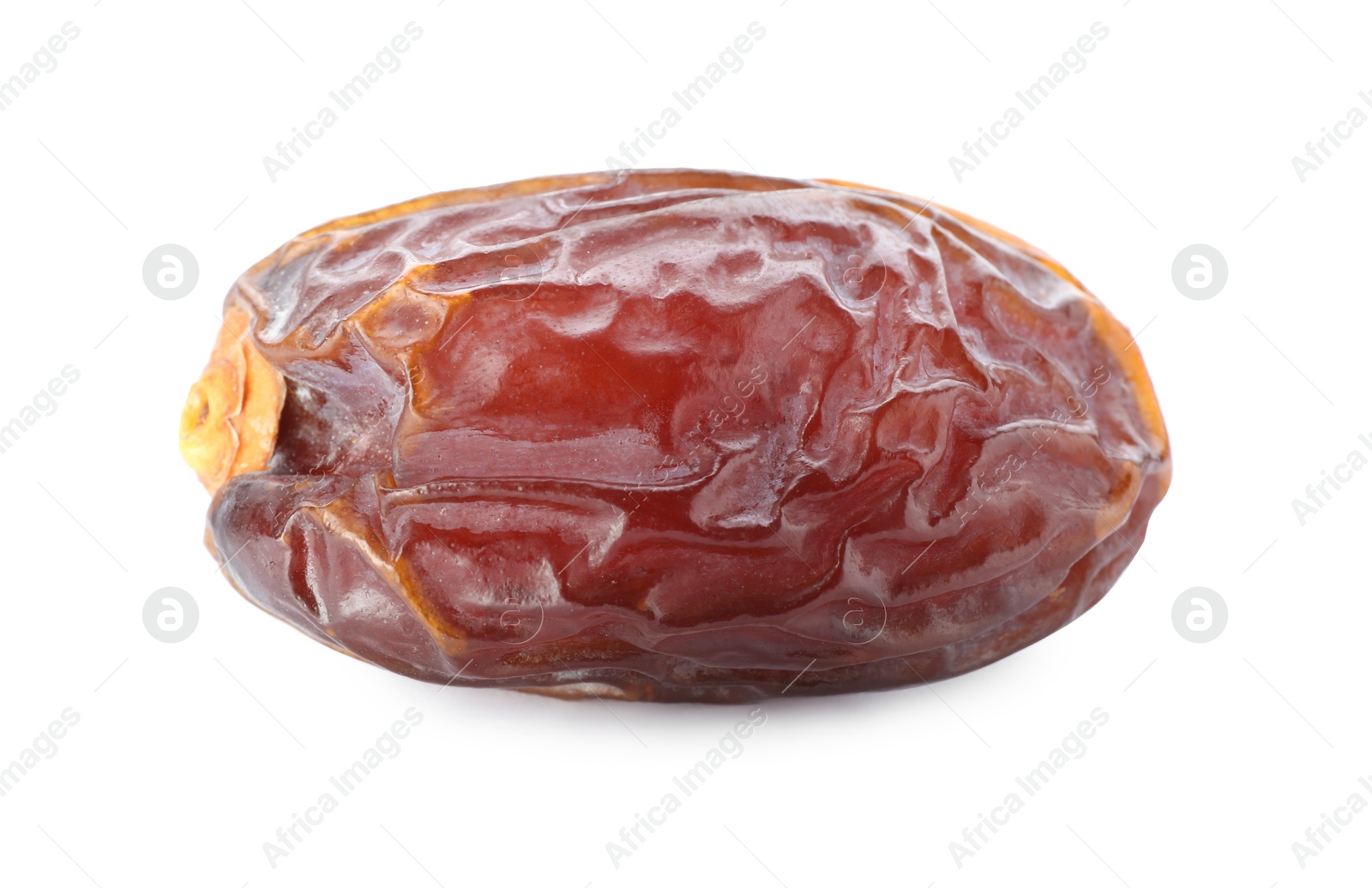 Photo of One tasty dried date isolated on white