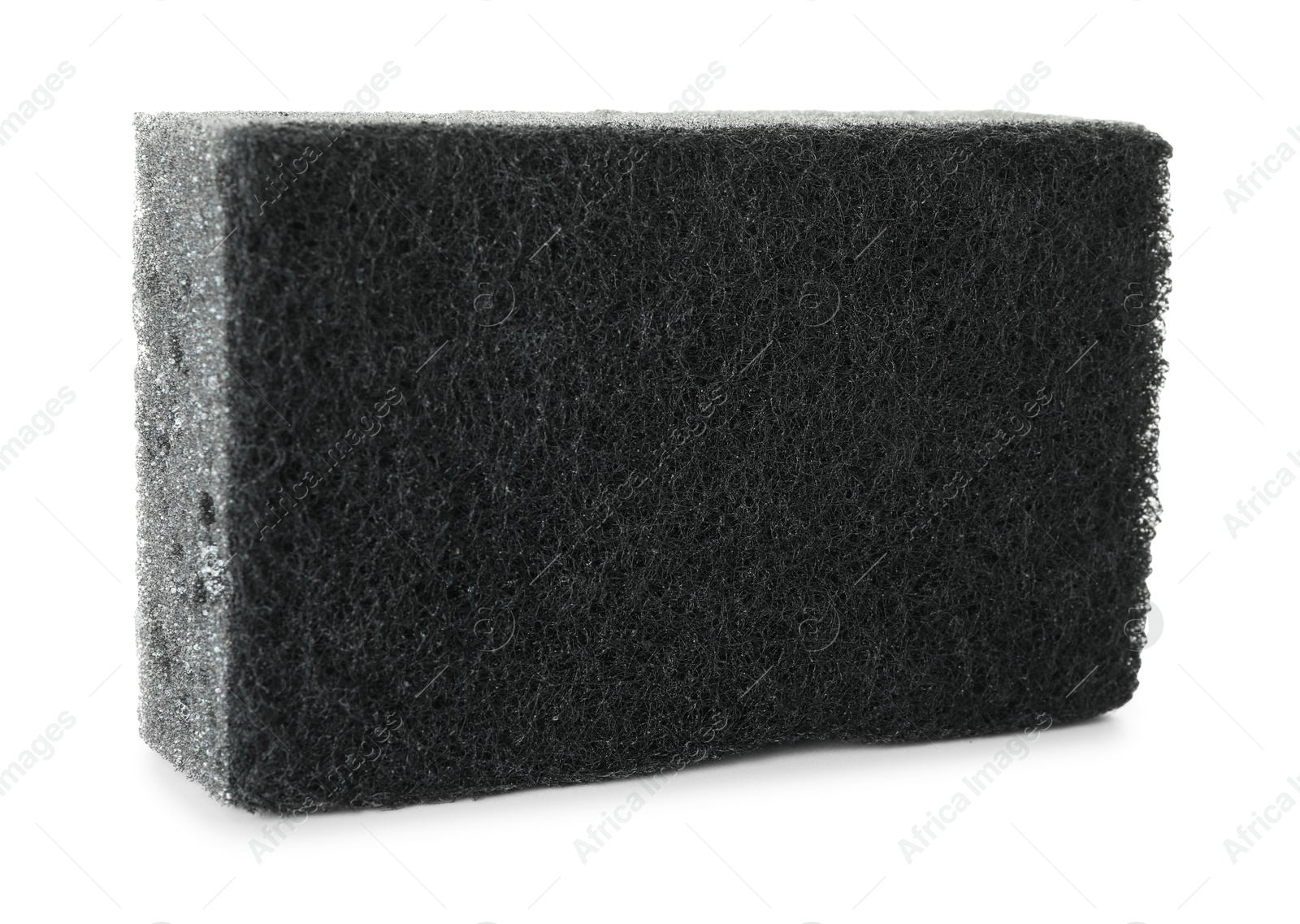 Photo of One soft sponge isolated on white. Cleaning supply