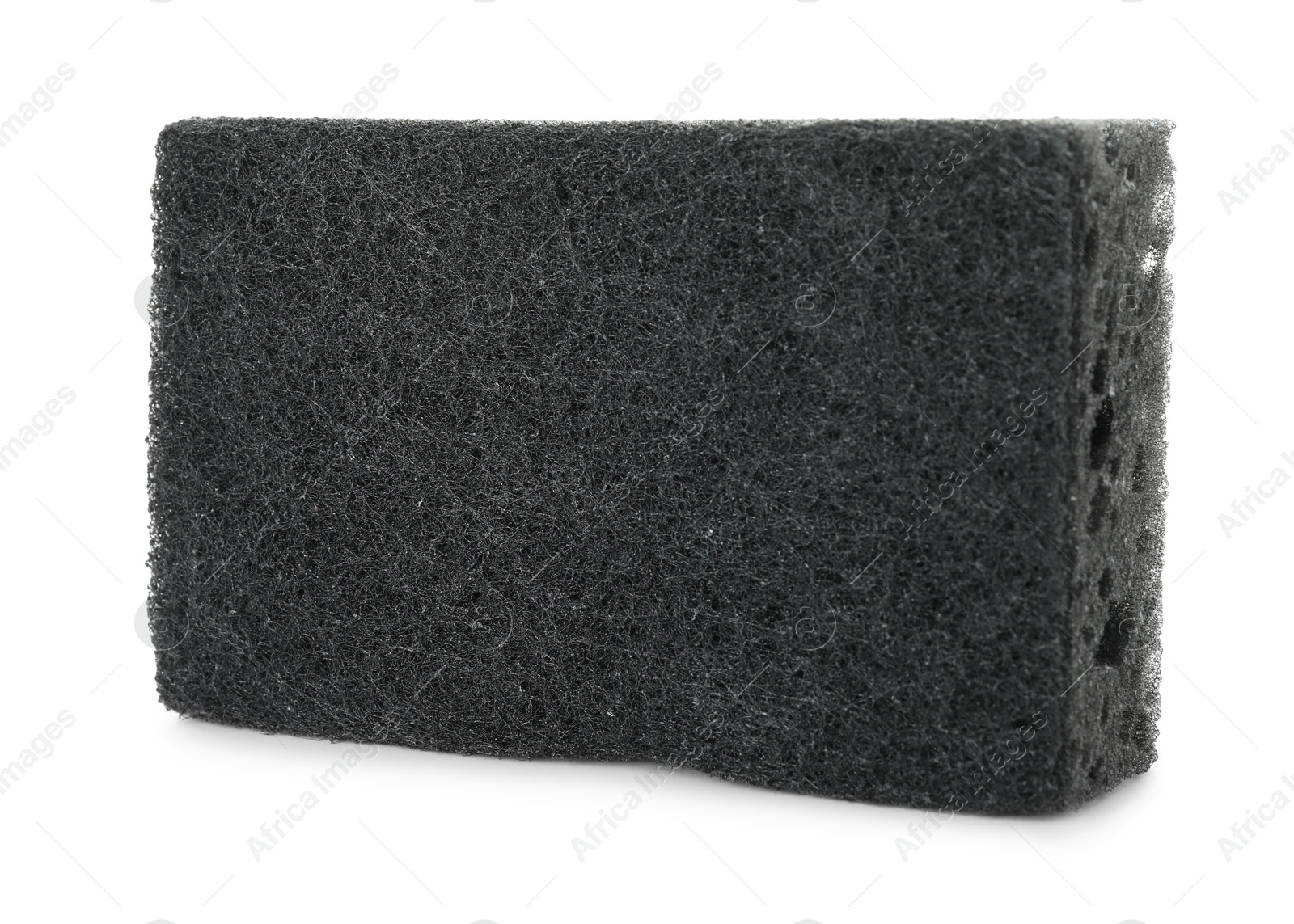 Photo of One soft sponge isolated on white. Cleaning supply