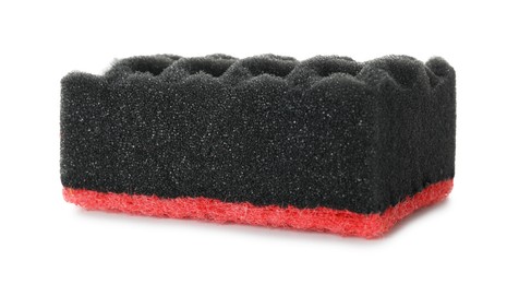 Photo of One soft sponge isolated on white. Cleaning supply