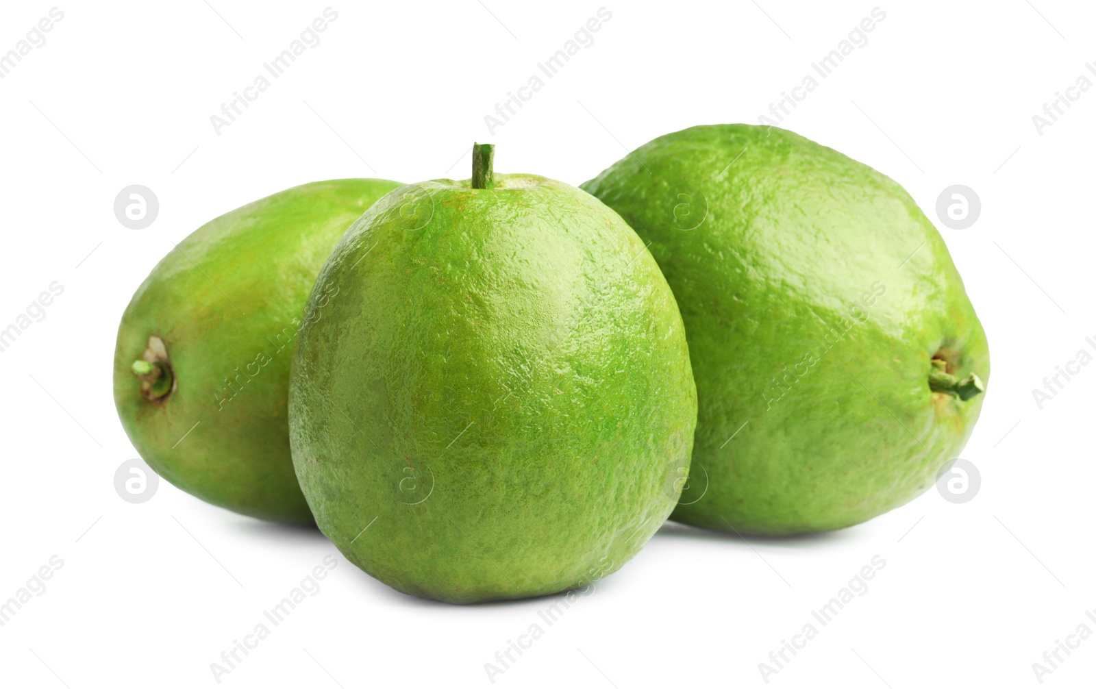 Photo of Fresh whole guava fruits isolated on white