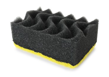 Photo of One soft sponge isolated on white. Cleaning supply