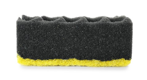 Photo of One soft sponge isolated on white. Cleaning supply