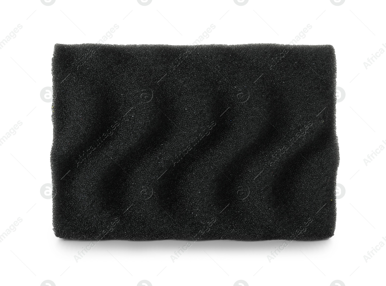 Photo of One soft sponge isolated on white. Cleaning supply