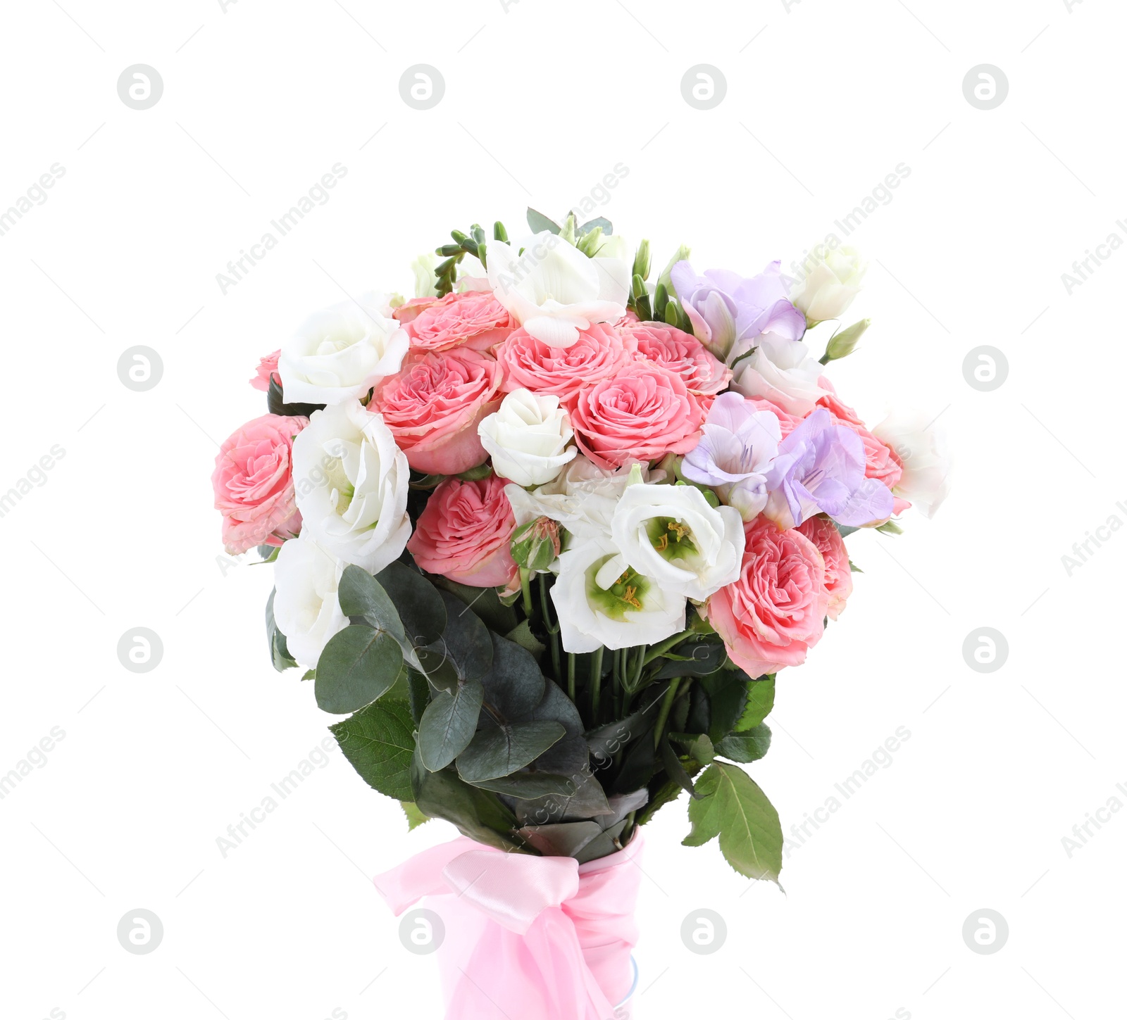 Photo of Wedding bouquet of beautiful flowers isolated on white