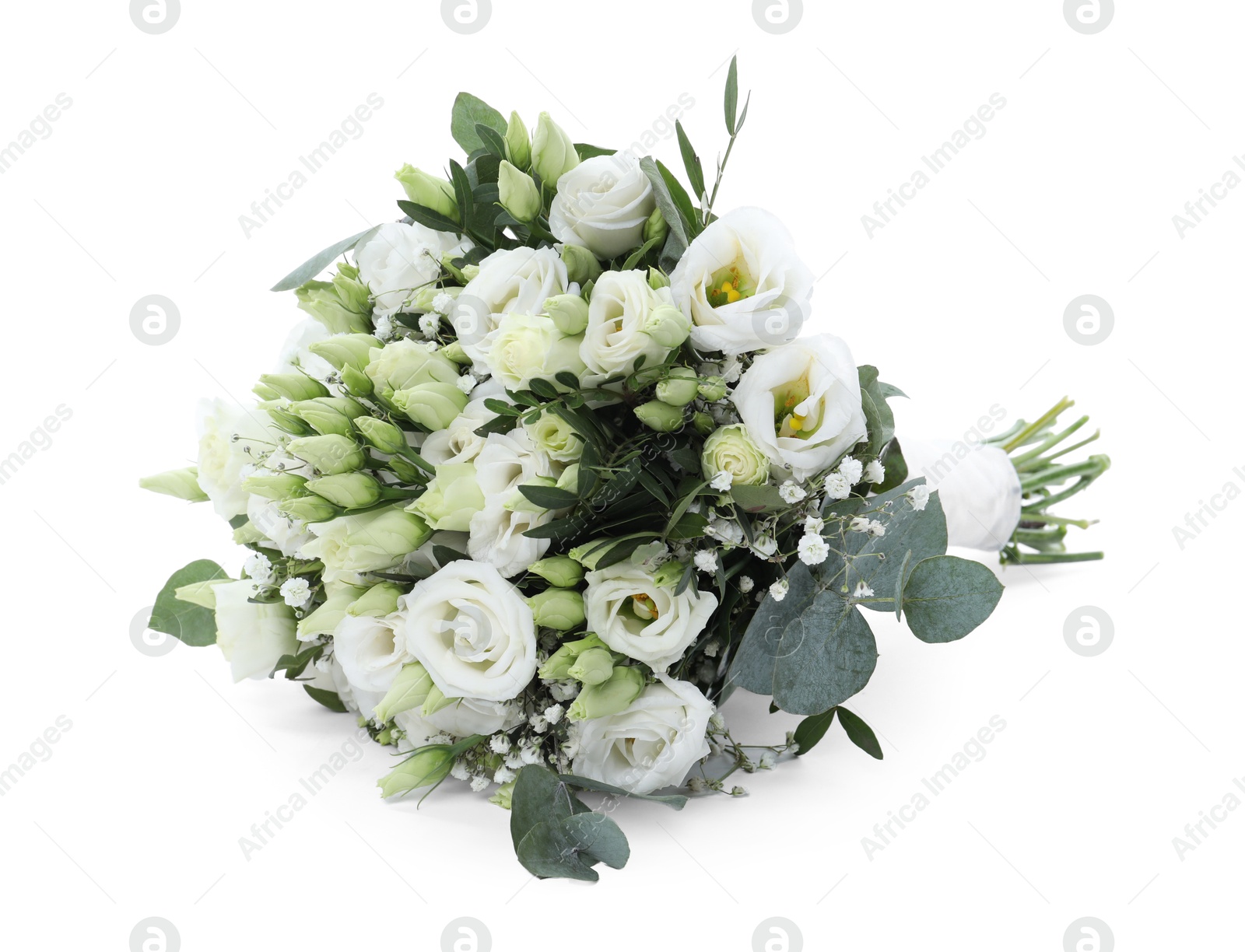 Photo of Wedding bouquet of beautiful flowers isolated on white