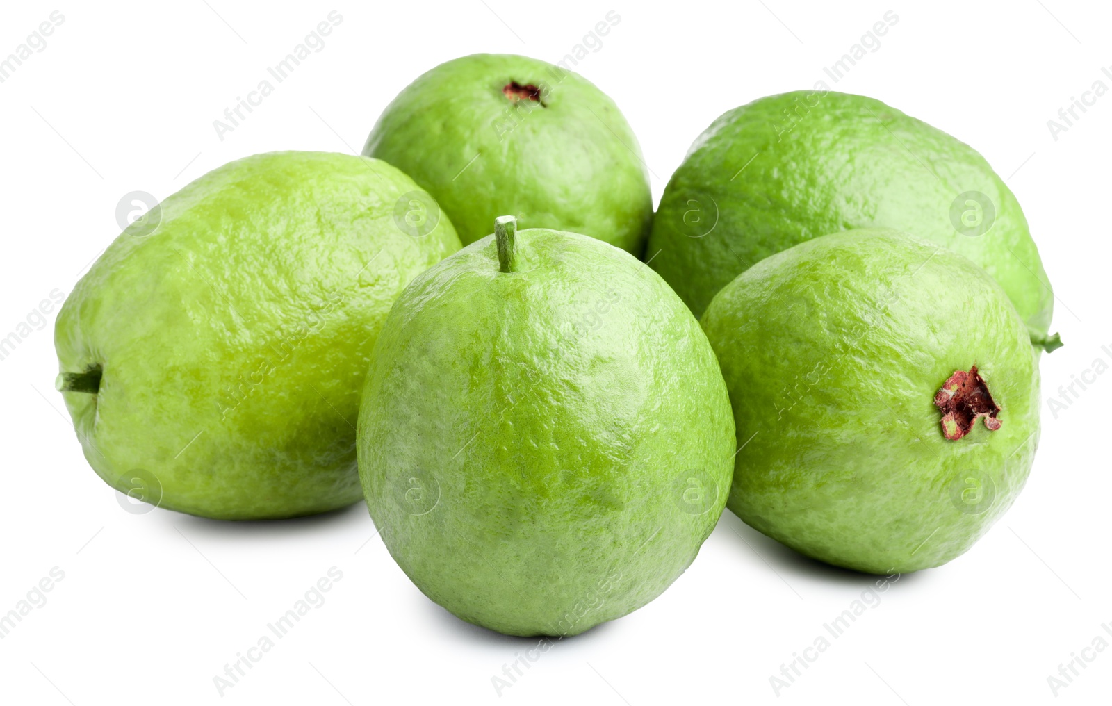 Photo of Fresh whole guava fruits isolated on white