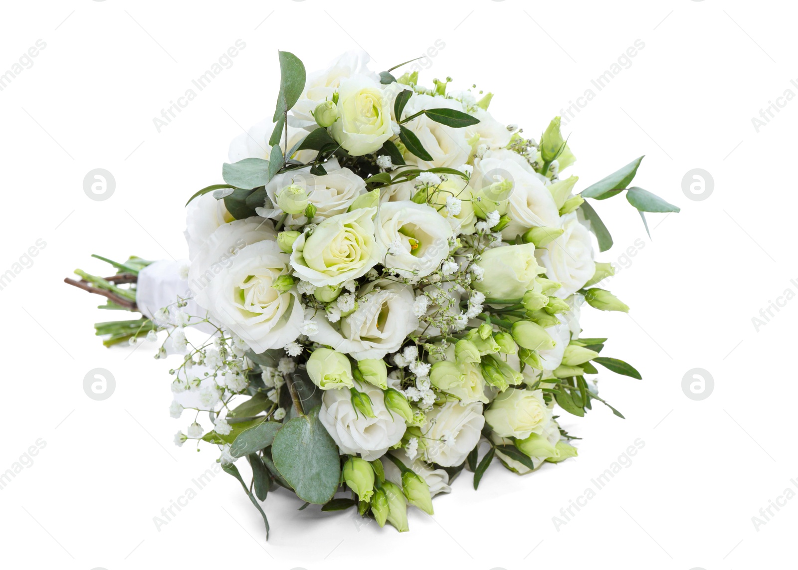 Photo of Wedding bouquet of beautiful flowers isolated on white