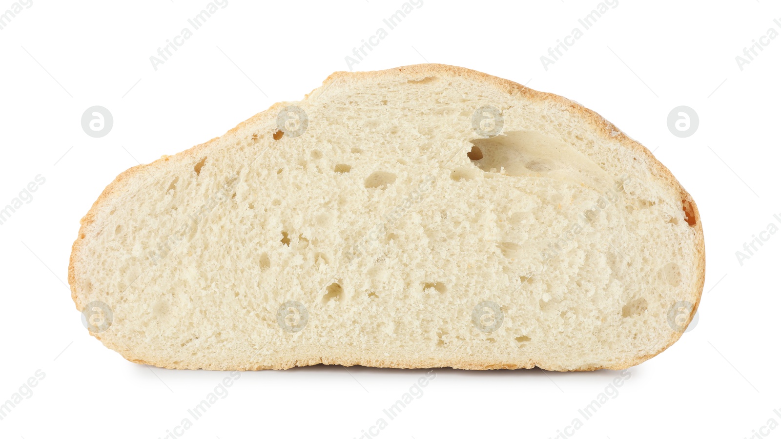 Photo of Slice of fresh bread isolated on white