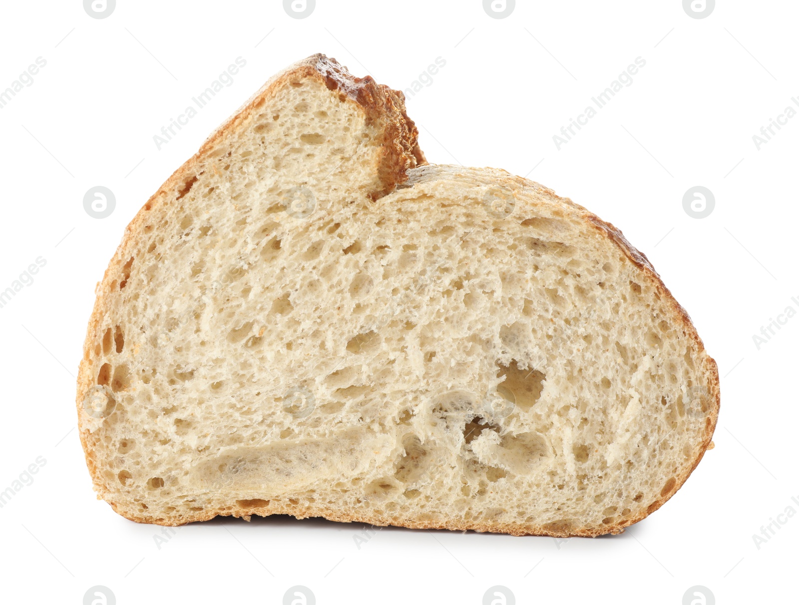 Photo of Piece of fresh bread isolated on white