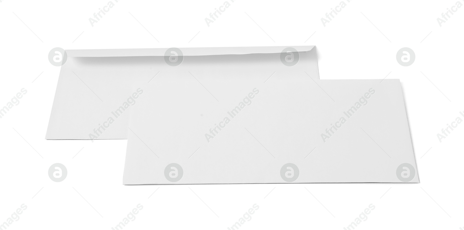 Photo of Envelopes isolated on white. Mockup for design